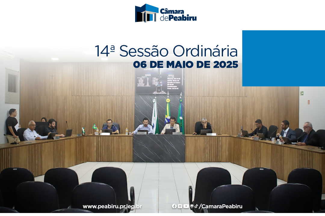 Câmara de Peabiru aprova indicações voltadas a esportes e infraestrutura em 14ª Sessão Ordinária