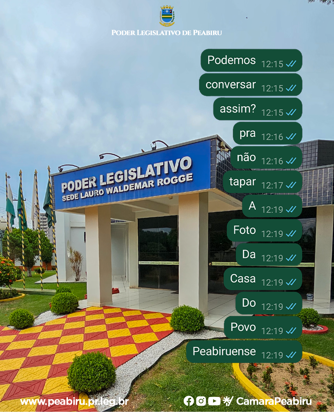 Câmara de Peabiru entra na trend do WhatsApp e aproxima diálogo com cidadãos nas redes sociais