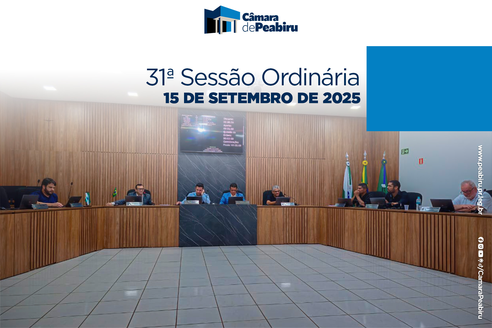 Dia de Folga e Quase R$ 1 Milhão no Plenário: Câmara de Peabiru Pensa no Servidor, no Esporte e na Criança