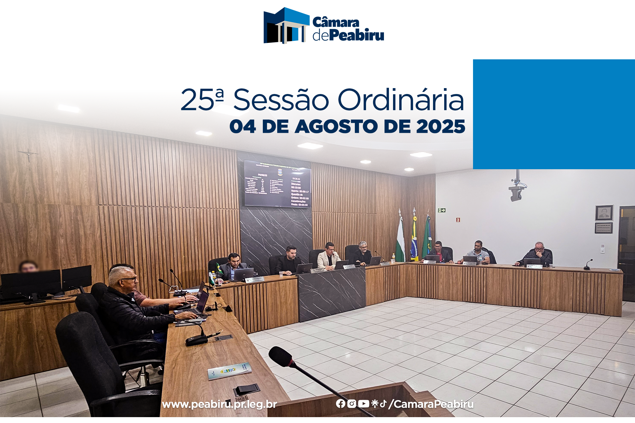 Entre Quebra-Molas, Sonhos Digitais e a Força do Esporte: Os Bastidores da 25ª Sessão Ordinária em Peabiru