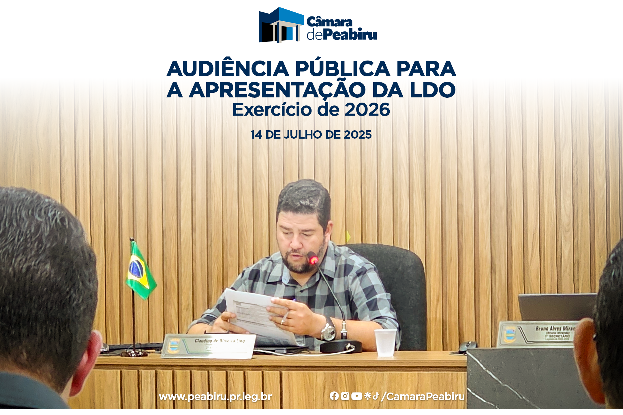 Legislativo de Peabiru Traça o Futuro com Olhar Atento: Audiência Pública da LDO 2026 Ilumina Caminhos para o Exercício Financeiro