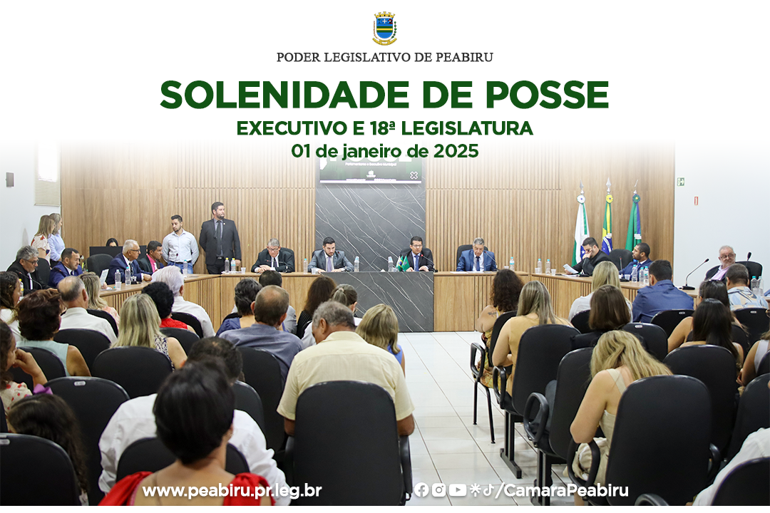 Posse da 18ª Legislatura e do Executivo Municipal inaugura nova fase política em Peabiru