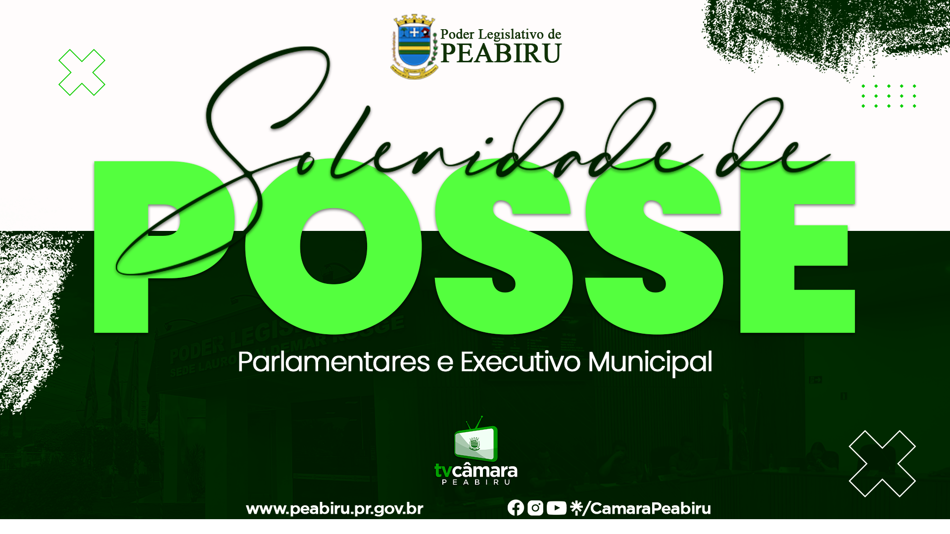 Poder Legislativo de Peabiru anuncia cerimônia de posse da 18ª Legislatura e do Executivo Municipal