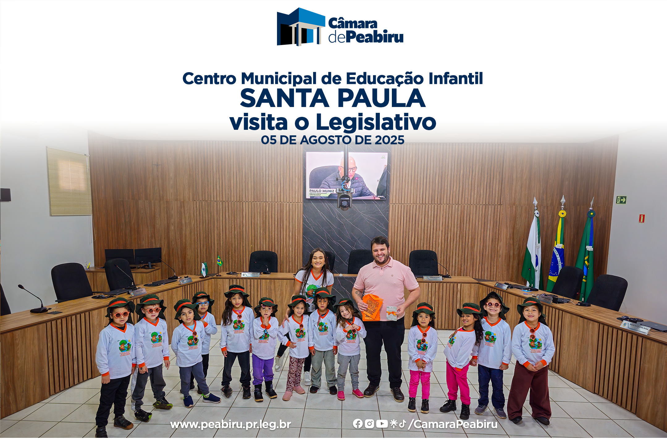 Sementes do Amanhã: CMEI Santa Paula Encanta a Câmara Municipal de Peabiru