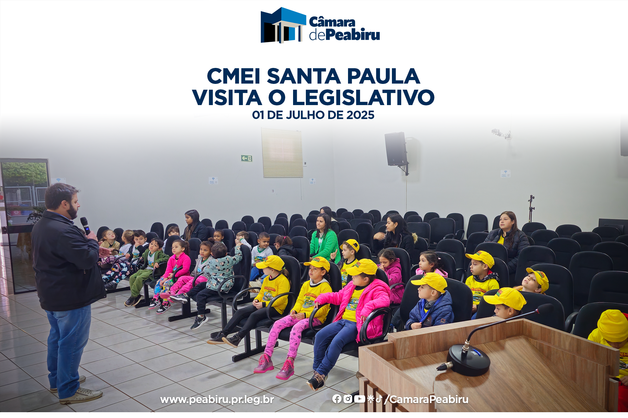 Sementes do Futuro: Pequenos Cidadãos Plantam Ideias na Câmara Municipal de Peabiru