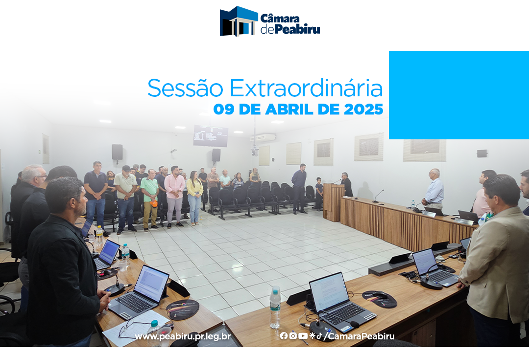 Sessão Extraordinária da Câmara de Peabiru discute orçamento e estrutura interna