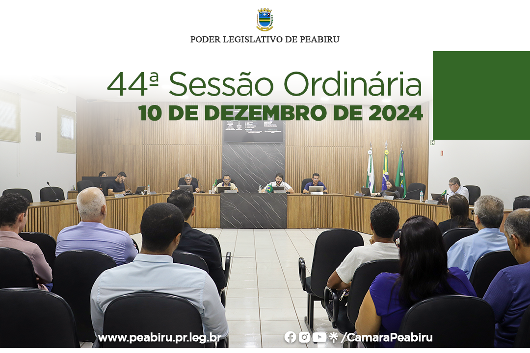 Última sessão ordinária da 17ª Legislatura emociona e reflete avanços em Peabiru